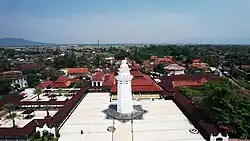 Great Mosque of Banten in Serang, the construction of the mosque was started around 1552 and was completed in 1566, its 24 meter high minaret was added in 1632, one of the few oldest mosques in Indonesia.