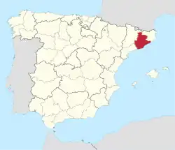 The province of Barcelona in Spain