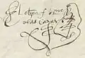 Bartolomé de las Casas y Sosa's signature
