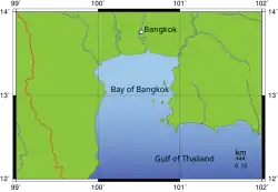 Pattaya is located in Bay of Bangkok