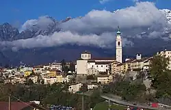 View of Belluno with the cathedral in the centre