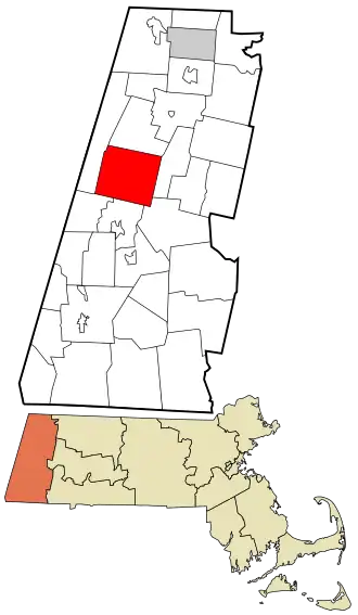 Location in Berkshire County and the state of Massachusetts.