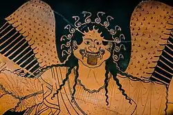 Fig. 10. Gorgon (detail); amphora, Munich, Staatliche Antikensammlungen 2312 (Early fifth century BC)[76]
