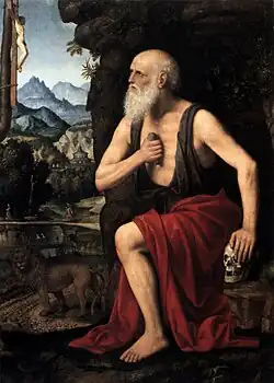 The Penitent St Jerome by Bernardino Luini, c. 1520&nbsp;– c. 1525.