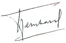 Bernhard of Lippe-Biesterfeld's signature