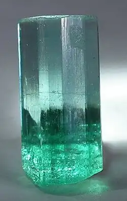 A 5-carat emerald from Muzo with hexagonal cross-section