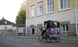 Biketaxi rickshaw in Kuopio, Finland.[65]