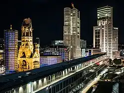 Breitscheidplatz with Kaiser Wilhelm Memorial Church is the center of City West.