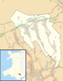 Blaenau Gwent shown within Wales