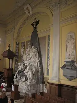 Tomb of the 1st Duke of Marlborough in the palace chapel 1733, cost £2,200 designed by William Kent sculpted by John Michael Rysbrack