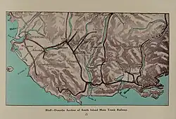 Dunedin area railway map (1928)