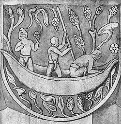 Miraculous river-crossing (drawing)