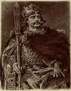 Boleslaus I of Poland, a drawing by Jan Matejko, c.&nbsp;1890