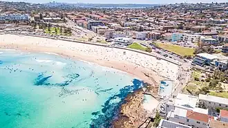 Aerial view of Bondi Beach