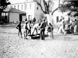 Box Hockey being played in Miami, Florida, 1935