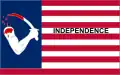 Brown Flag of Independence (1836), possibly the "Bloody arm flag" reported to have accompanied the Dodson flag at the Texas Declaration of Independence