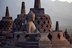 The Buddha in Borobudur