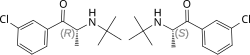 Skeletal formula of bupropion