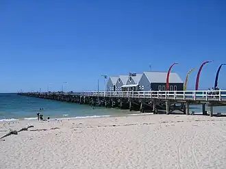At 1,841 metres (6,040&nbsp;ft), the Busselton Jetty is the longest wooden jetty (pier) in the Southern Hemisphere.