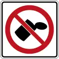 No littering - road sign in Canada