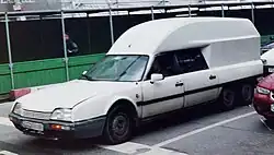 Six-wheeled Citroën CX Series 2 Loadrunner Bagagère (cargo version with raised roof)