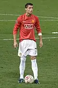 Cristiano Ronaldo made 346 appearances in two spells at Manchester United, winning the Ballon d'Or in 2008, as well as becoming the only United player to date to win the European Golden Shoe.[31]
