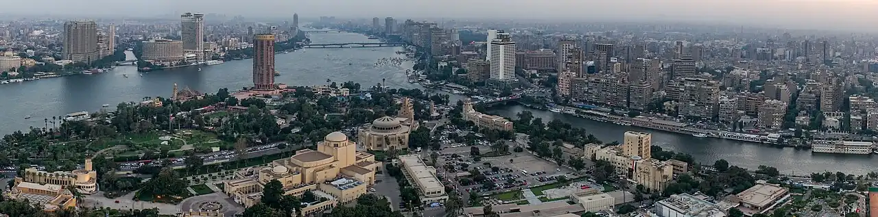 Cityscape of the banks of the Nile