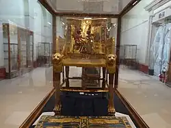 Throne of Tutankhamun; has since been relocated to the Grand Egyptian Museum