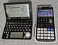 EX-word XD-SF6200 electronic dictionary (left) and fx-CG50 graphing calculator (right)