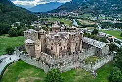 The Fénis Castle (13th century) and the Aosta Valley