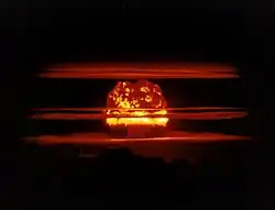 The mushroom cloud from the 6.9-megaton Castle Union hydrogen bomb test, showing multiple condensation rings