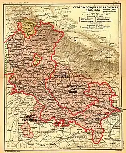 Map of Uttarakhand as part of United Province