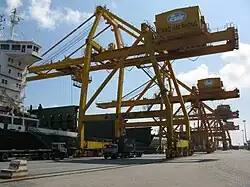 Photograph of a crane at the Port of Hai Phong