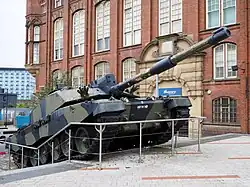 Challenger 2 on display outside the Discovery Museum in September 2022