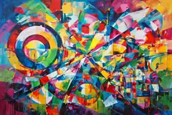 AI-generated post-painter abstraction style abstract art