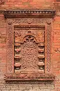 Terracotta arabesque of Khania Dighi Mosque in Nawabganj district of Bangladesh (15th century, Bengal Sultanate period)