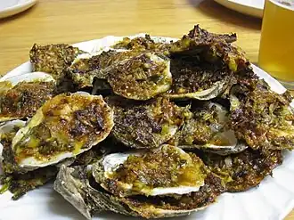 Chargrilled oysters