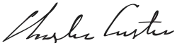 Cursive signature in ink