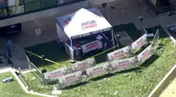 The view of the aftermath of Charlie Kirk’s death