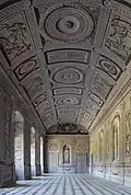 Gallery painted in trompe-l'œil in the Château de Tanlay, France