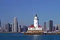 Chicago Harbor Lighthouse viewed from the east