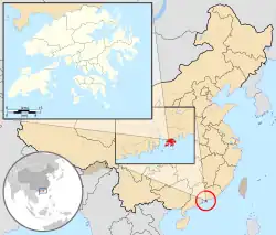 Location of Hong Kong