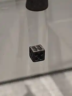 Chinese dice from Late Yuan Dynasty to early Qing Dynasty in Jian­gyin Museum, China.