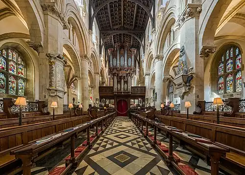 Choir and organ inside Christ Church Cathedral