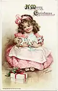 Frances Brundage Christmas card, 1910