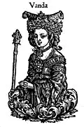 Imaginary depiction of Wanda in Chronica Polonorum