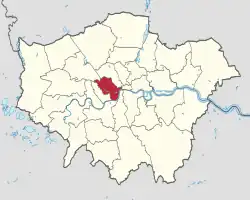 City of Westminster shown within Greater London