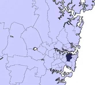 Location in Metropolitan Sydney