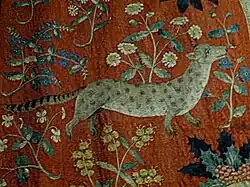 Detail of one of The Lady and the Unicorn millefleur tapestries, c. 1500