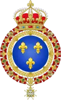The lesser coat of arms of France as used by the Government of Louisiana